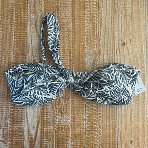 Abercrombie Navy Floral Bikini Top